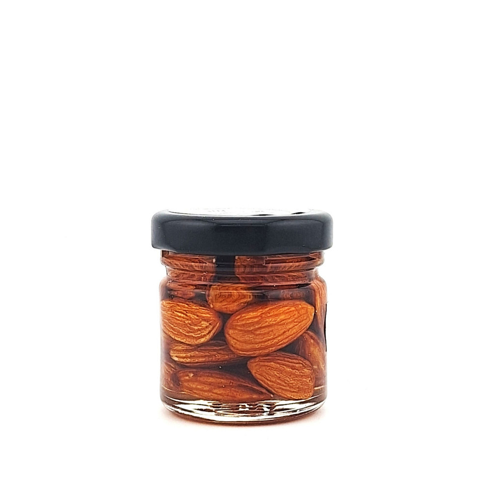 Миндаль с медом в стеклянной баночке весом 50 грамм. Одесса - изображение 1