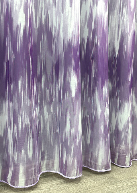 Тюль VR-Textil 1760т Шифон с принтом Сиреневый с белым 300х270 см (42-0787) Киев - изображение 7