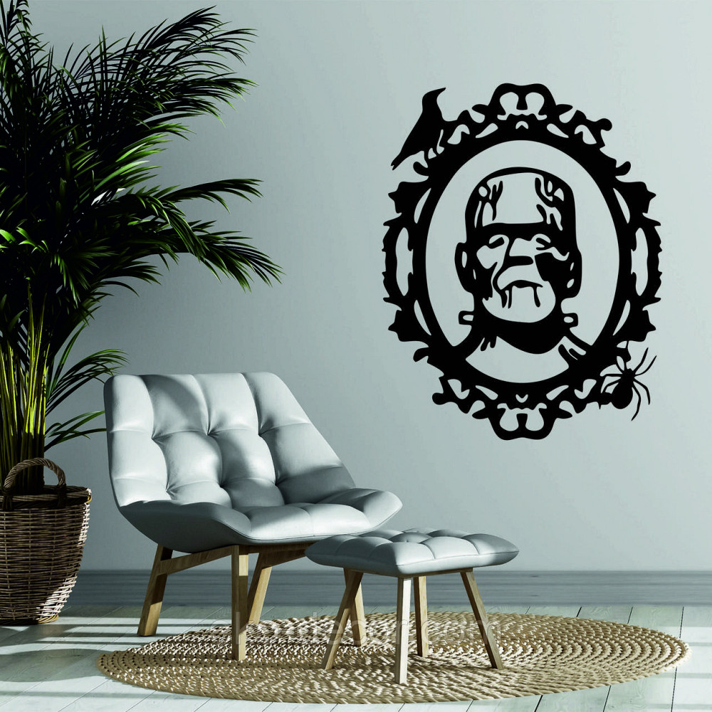 Декоративное настенное Панно «Франкенштейн», Декор на стену 90*70 см, Черный Киев - изображение 1