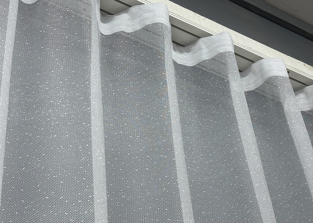 Тюль жаккард цвет белый с серым 1672т Киев - изображение 7