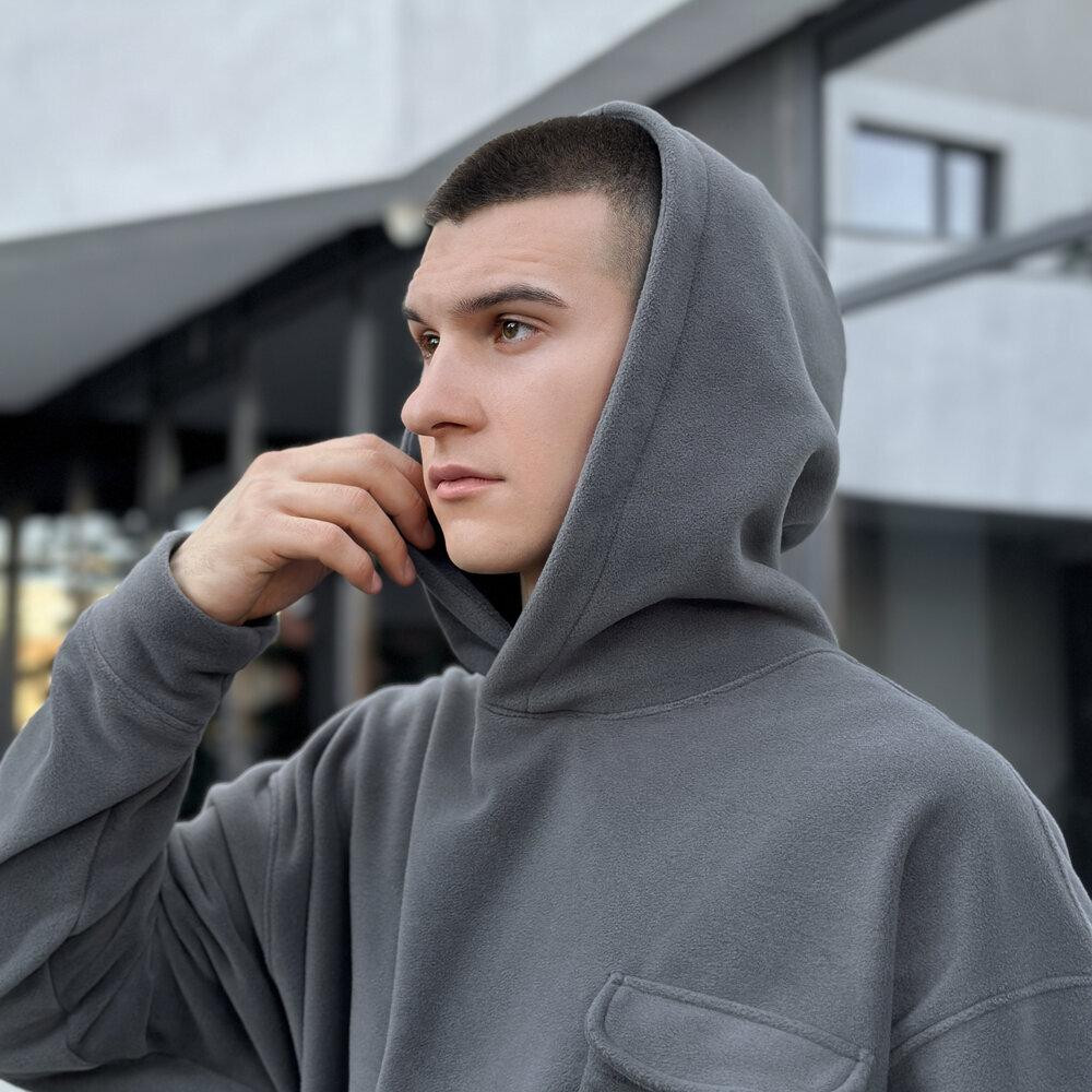 Темно-сірий спортивний костюм осінь зима Pobedov Winter. Теплий зимовий чоловічий спортивний костюм Київ - фото 10