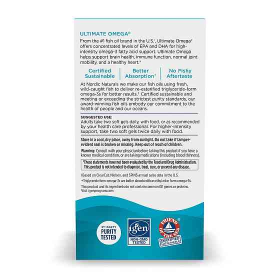 Омега Nordic Naturals Ultimate Omega 60 гел капс лимон Киев