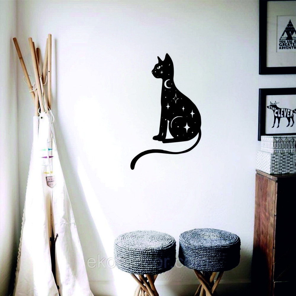 Декоративне настінне 3D Панно «Кіт» Декор на стіну з об'ємом Київ - фото 6