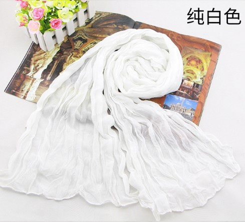 Женский шарфик 170 на 40 см белый Киев - изображение 1