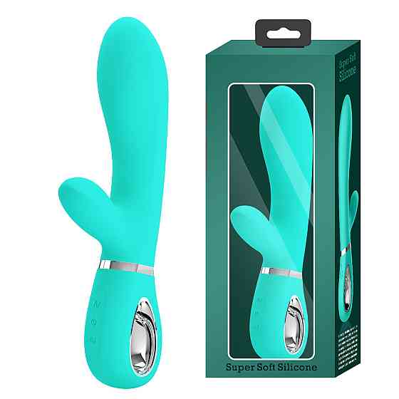 Вибратор с мягкой головкой и клиторальной стимуляцией Pretty Love - Thomas USB Green, BI-014621-3 Sex Aura Киев