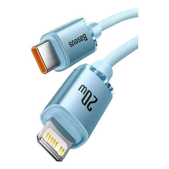 Кабель Baseus Crystal Shine Type-C to Lightning 20W 1.2M Голубой (CAJY001303) Киев