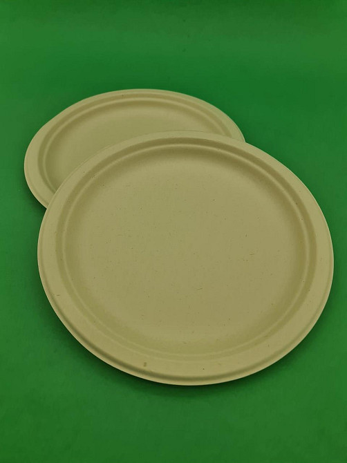 Тарілка паперова кругла 220 мм бежева D-9 (50 шт.) Харків - фото 1