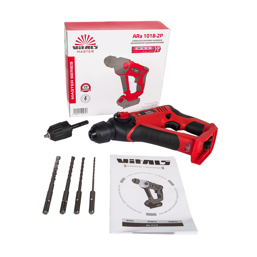 Перфоратор акумуляторний Vitals Master ARa 1018-2P SmartLine Харків - фото 5