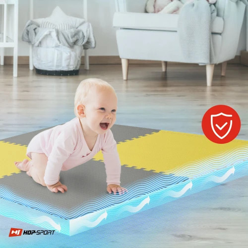 Спортивний м'який мат-пазл EVA 1 см, 4 частини, для занять спортом вдома та в залі йоги, фітнесу і дитячих занять Київ - фото 7