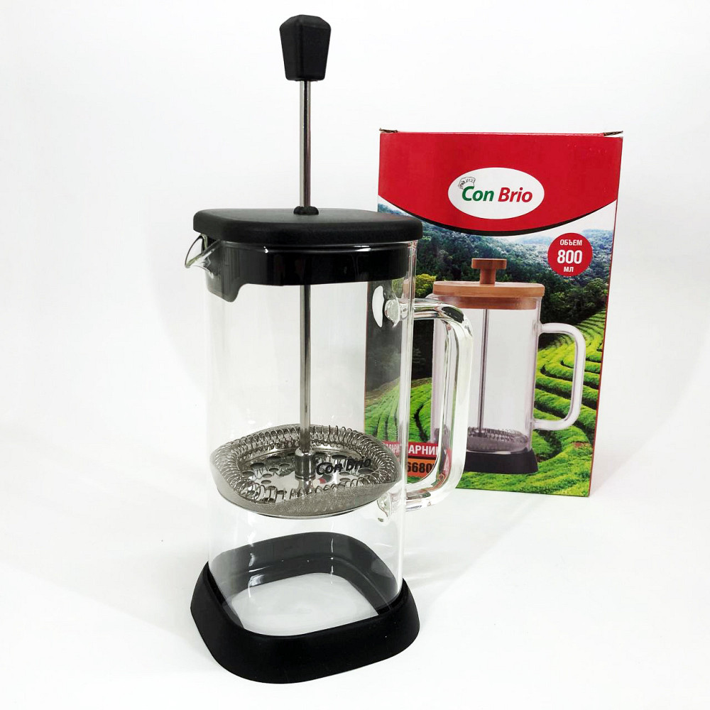 Заварник прозрачный, Простой френч-пресс, Заварник для чая с прессом френч-пресс FH-49 Львов - изображение 8