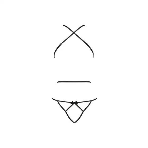 Боди с имитацией кожи и стрепами Passion ASUNA BODY XXL/XXXL, black Львов