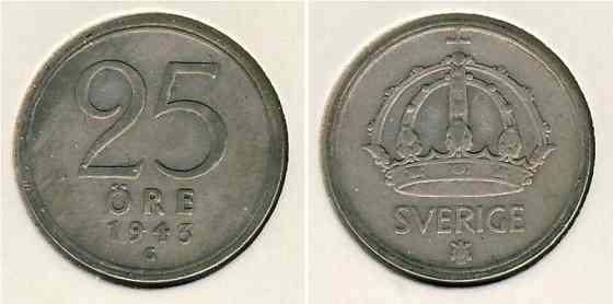 Швеція 25 ере 1943 рік (срібло) Полтава