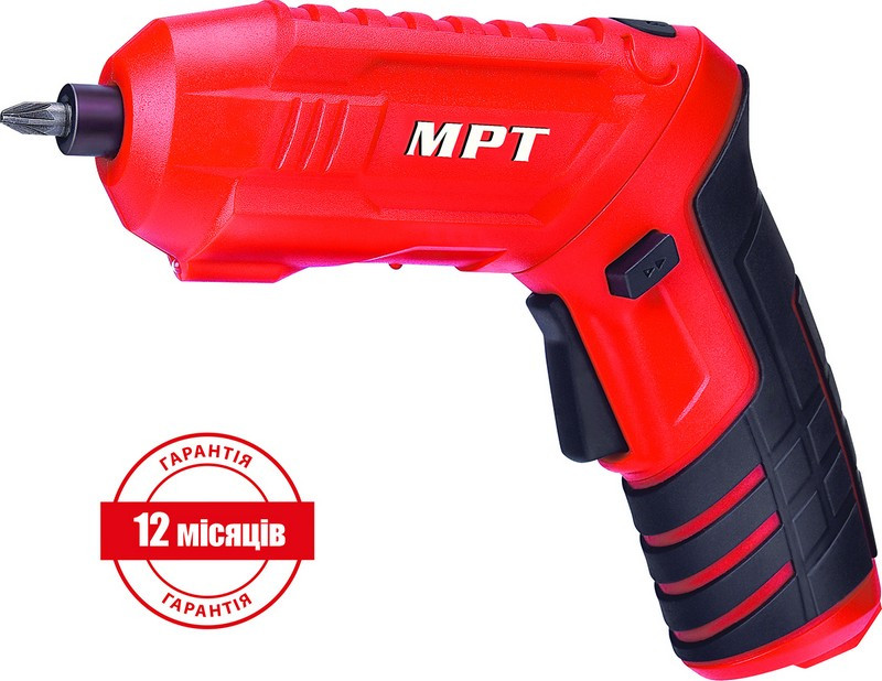 MPT Викрутка акумуляторна поворотна MPT 4 V Li-ion 1.5 Аг 250 об/хв 3.5 Нм реверс USB аксесуари Коломия - фото 1