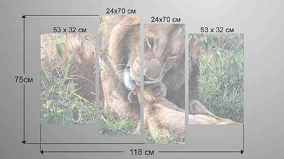 Модульна картина Природа Лев Art-167_4 Київ