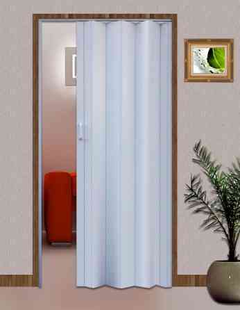 Двері гармошка глуха   DiCi Doors  "Ясен білий" 810х2030х6мм  DiCi-6 №101 Дніпро