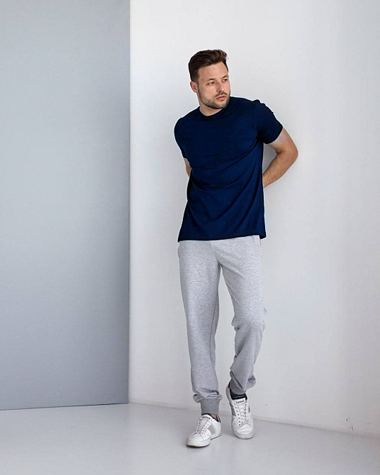 Футболка мужская коттон Темно-cиний S Харків - фото 2