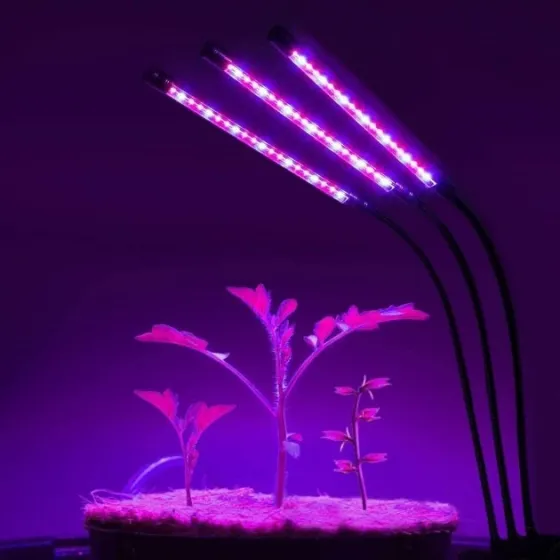 Фітолампа для рослин світлодіодна Plant Grow Light 3 з таймером, розмір S, синій+червоний, синій кол Київ