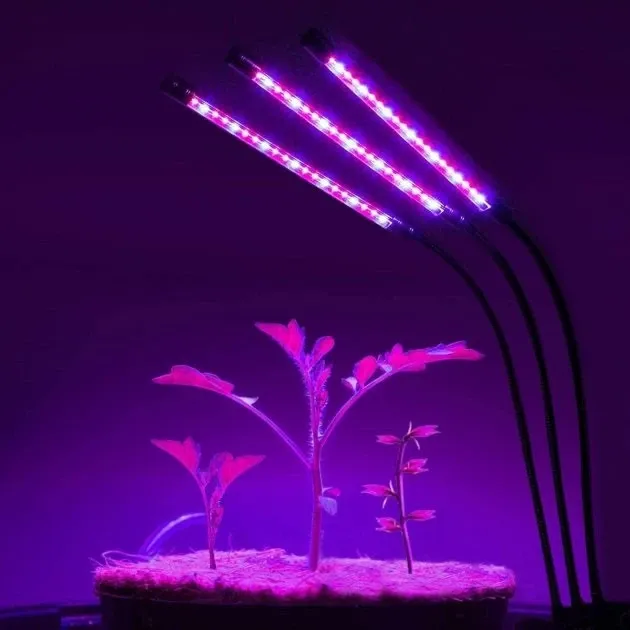 Фітолампа для рослин світлодіодна Plant Grow Light 3 з таймером, розмір S, синій+червоний, синій кол Київ - фото 2