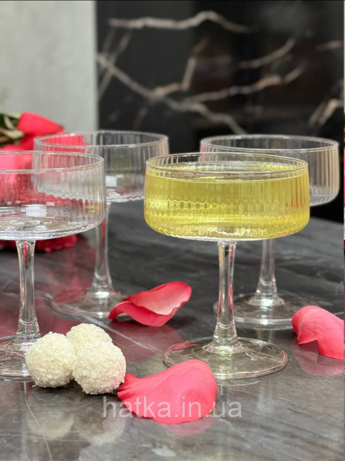 Набір келихів 4 шт. для мартіні та шампанського"Джінгі" 250мл 102-1594 Київ - фото 3