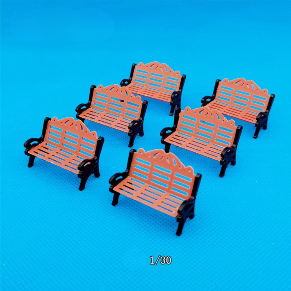 Лавка паркова для міні-саду 4.2 х 2.5 см Бежево-чорна Одеса - фото 2