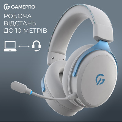 Навушники GamePro Asgard Skadi Wireless White/Blue (HSW191WB) Вінниця - фото 3