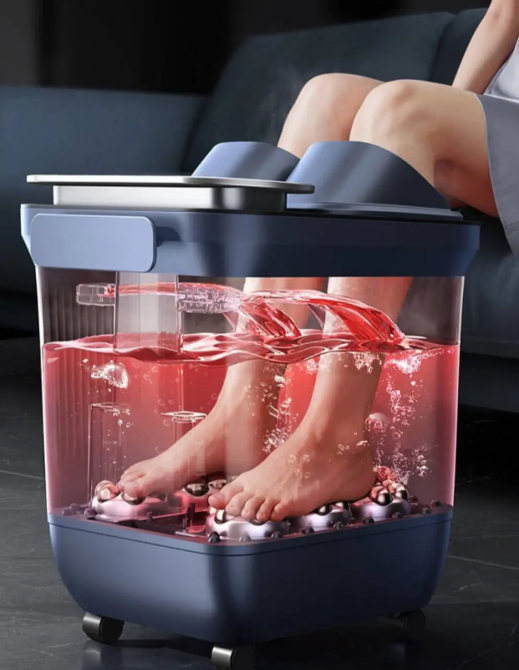 Массажная ванна для ног AUX-50 с подогревом воды + роликовый массаж Черный Винница - изображение 2