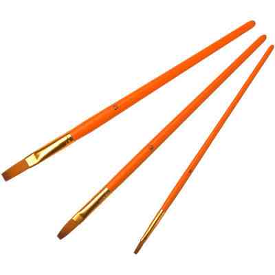 Пензлик для малювання Maxi набір 3 шт синтетичний ворс,пласка (№ 4, 10, 12), коротка ручка (MX60881) Вінниця