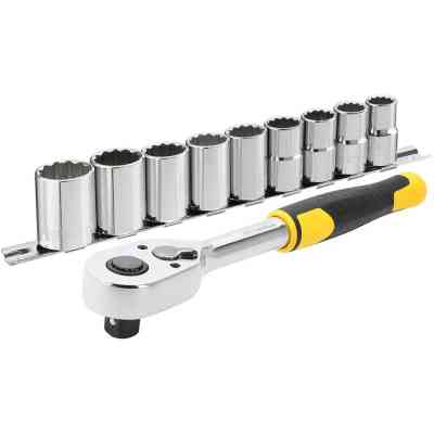 Набор головок Stanley торцевых 1/2" 10 шт, с трещеткой (STMT82671-0) Винница