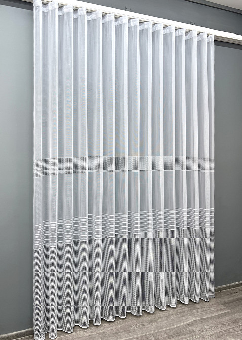 Тюль VR-Textil 2024т Жаккард Белый 400х270 см (42-1095) Киев - изображение 3