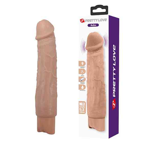 Реалістичний вібратор - Pretty Love Rufus Realistic Vibrating Dildo Flesh Sex Aura Київ
