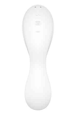 Вакуумный смарт-стимулятор с вибрацией Satisfyer Curvy Trinity 5 (White), управление со смартфона Sex Aura Киев