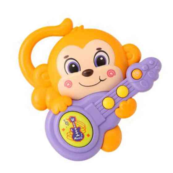 Дитяче інтерактивне брязкальце 855-58-59-60-61A з музикою і світлом  Мавпа Помаранчева Вінниця