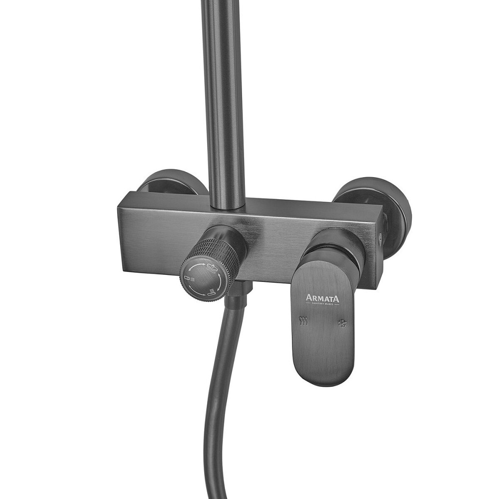 Душевая колонна со смесителем из алюминия ARMATA BCD-009-J GRAPHITE, 3 режима (CH6558) Киев - изображение 10