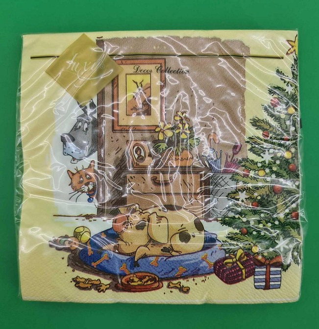 Новогодняя бумажная салфетка (ЗЗхЗЗ, 20шт) LuxyНГ Желанное место(1231) (1 пачка) Харьков - изображение 4