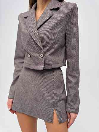 Женский стильный повседневный костюм двойка кашемир трикотаж Шоколадный, 46/48 Одесса