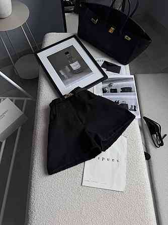 Женские базовые повседневные шорты турецкий кашемир Черный, 46 Одесса