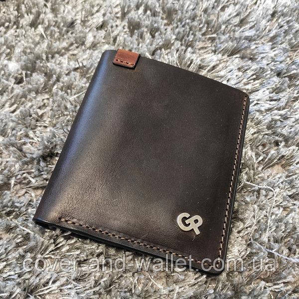 Компактный мужской кошелек на магнитной фиксации коричневого цвета Grande Pelle Buon 11328 Киев - изображение 4