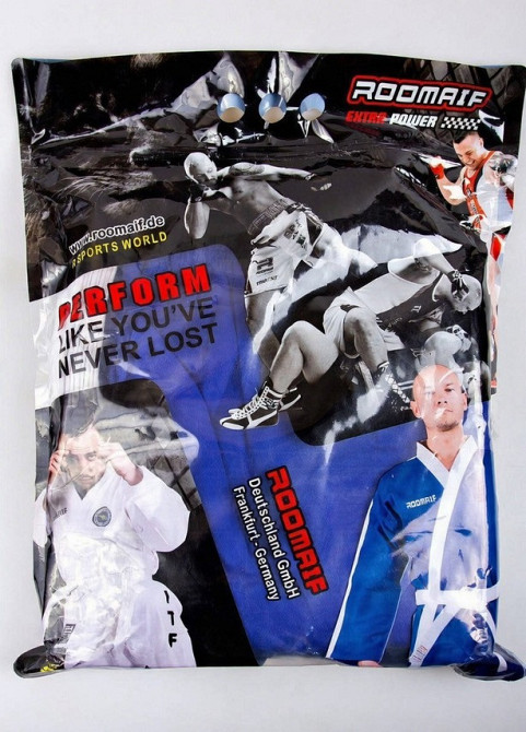 Кимоно для дзюдо синее ROOMAIF (рост 130-200см) Вишнёвое - изображение 5