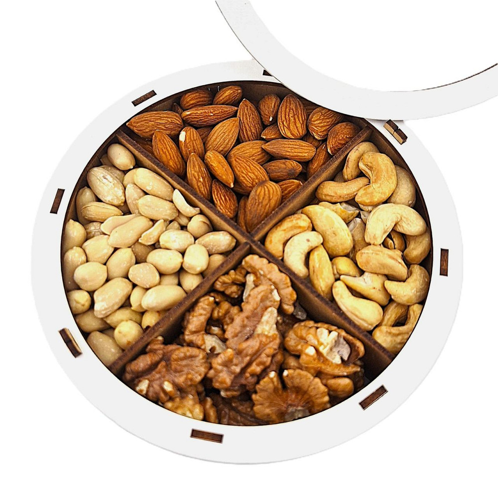 Подарунковий набір горішків у дерев'яній коробці 350 грамів Одеса - фото 3