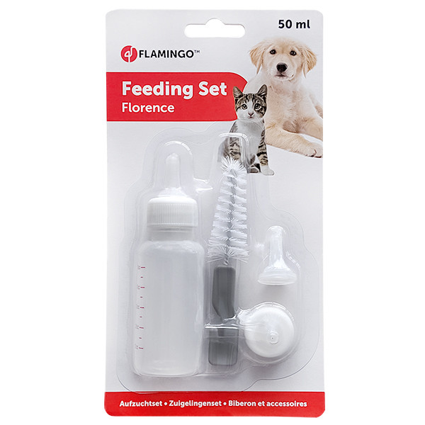Flamingo Feeding Bottle For Pups ФЛАМІНГО набір для вигодовування цуценят, кошенят та дрібних тварин, 50 мл Київ - фото 1