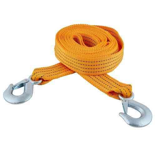 Буксировочный трос ТР-250-5-1 5 тонн, лента 50мм х 5м, оранжевый с 2 крюками и сумкой Харьков