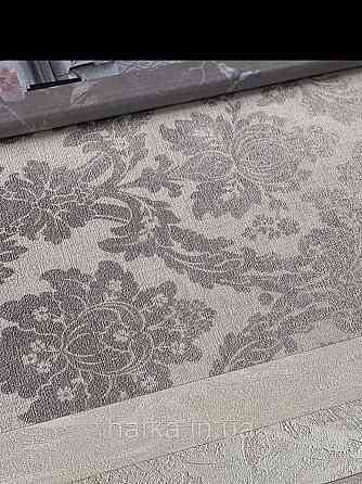 Шпалери вінілові на флізеліні AS creation Perfect 1.06Х10 квіти рожеві червоні білі на сіро-бежевому Київ