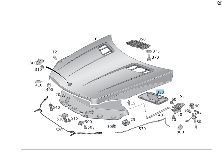 Mercedes-Benz  A1668800705 Кришка решітки капота ліва ML/GLE W166 GLE Coupe C292 GL/GLS X166 Одеса - фото 5