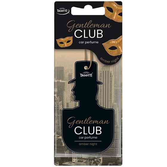 Ароматизатор для авто листочок "GentlemanClub" Amber Night (Бурштинова ніч) Tasotti Київ