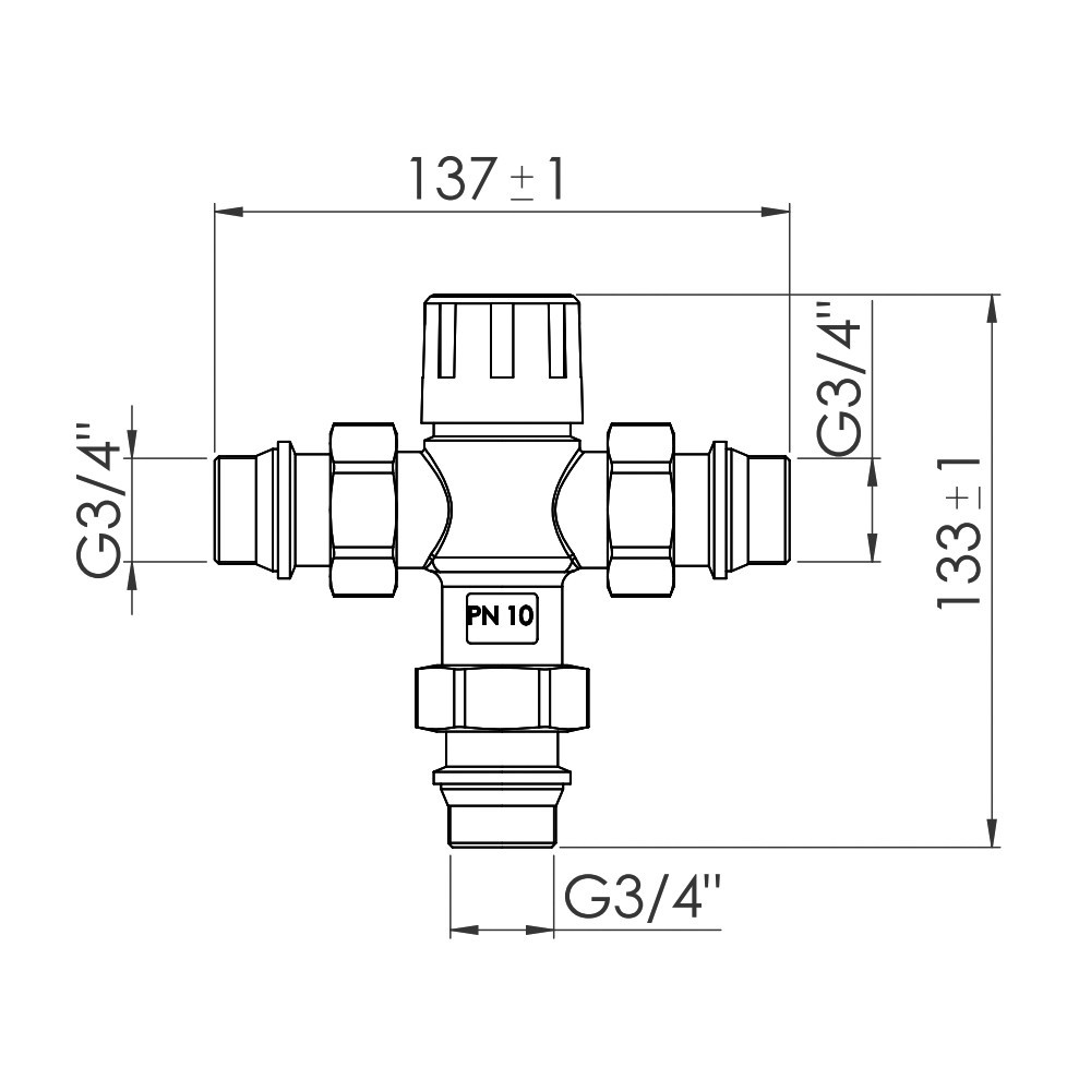 Змішувач термостатичний Thermo Alliance Forte 3/4" SF010W20 Київ - фото 8