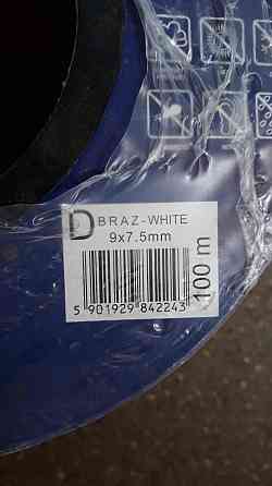 Самоклеючий гумовий ущільнювач для вікон та дверей профіль D 9х7.5 (100м) білий Павлоград
