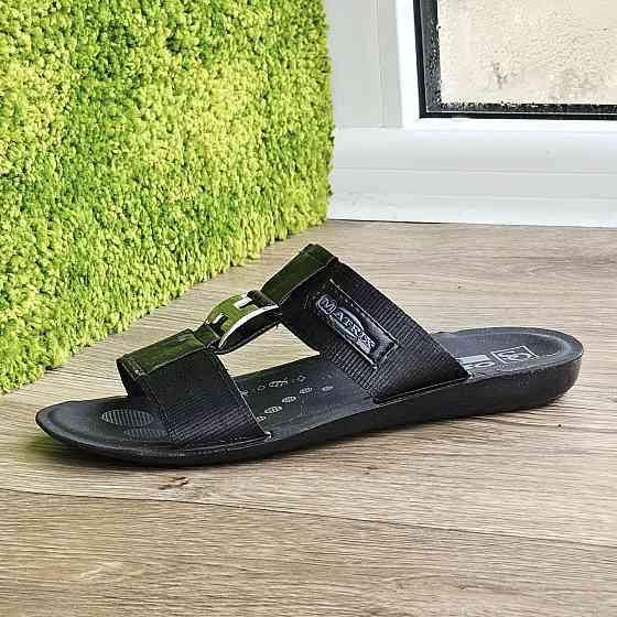 Чёрные Мужские Шлёпанцы Тапочки Тканевые Сланцы (размеры: 40,41,42,43,44,45) Днепр