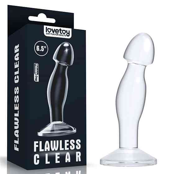 Анальна пробка - Flawless Clear Prostate Plug 6.5" Clear Sex Aura Київ
