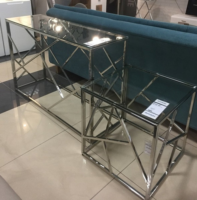 Журнальний столик ESCADA B прозорий/срібний 55X55 Київ - фото 18