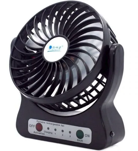Портативний настільний вентилятор MINI FAN Portable USB XSFS-01 3288, акумуляторний, 3 швидкості, компактний білий Одеса - фото 5